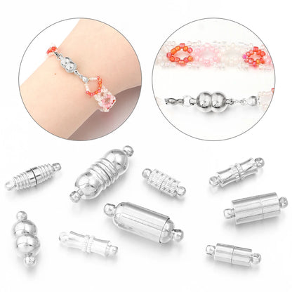 5pcs/lot Strong Magnetic Clasps Copper Plated Magnet End Clasp Connectors For Jewelry Making DIY Leather Cord Bracelets Necklace