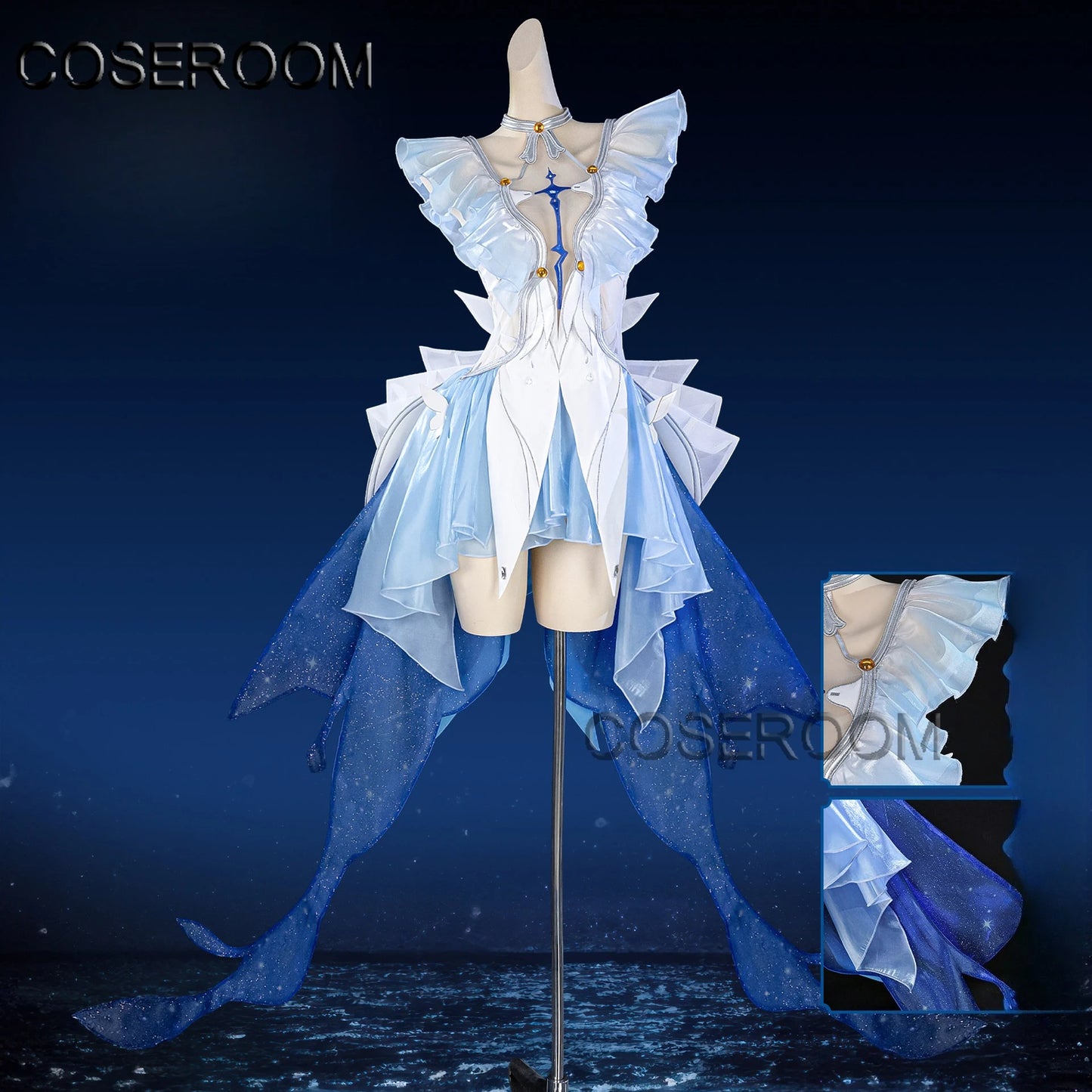 Anime Game Wuthering Waves The Shorekeeper Cosplay Costume Black Shores The Shorekeeper Cosplay Dress Outfis Wigs