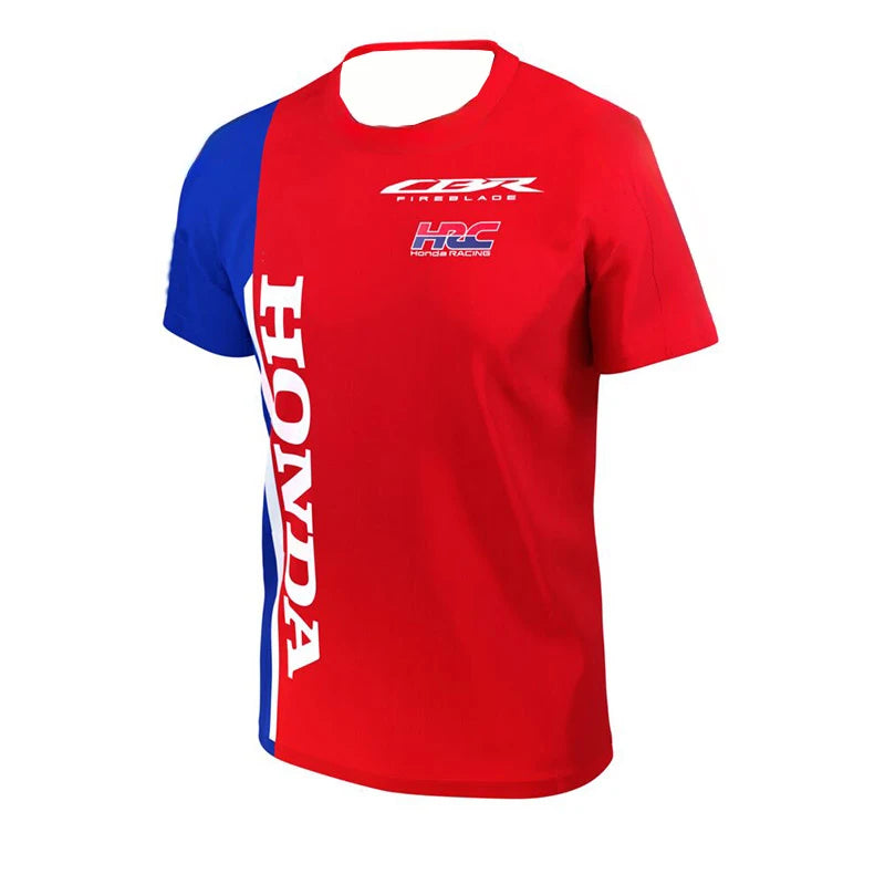 2025 RHC HONDA Men's Motorcycle Racing Suit O-Neck Loose Breathable Speed Drying Shirt Summer Outdoor Cycling Oversized T-Shirt