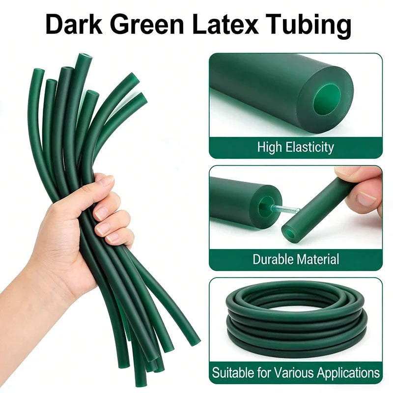 Latex Natural Latex Tube 1636/1836/2040/3060/3080mm Ice Green High Elasticity Rubber Hose Odorless for DIY Slingshot Catapult