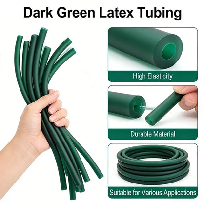 Latex Natural Latex Tube 1636/1836/2040/3060/3080mm Ice Green High Elasticity Rubber Hose Odorless for DIY Slingshot Catapult