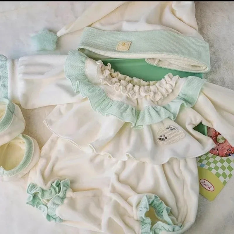 40cm Shulei doll clothes, plush cotton doll pajamas, sitting posture, cosplay attributes, doll replacement suit