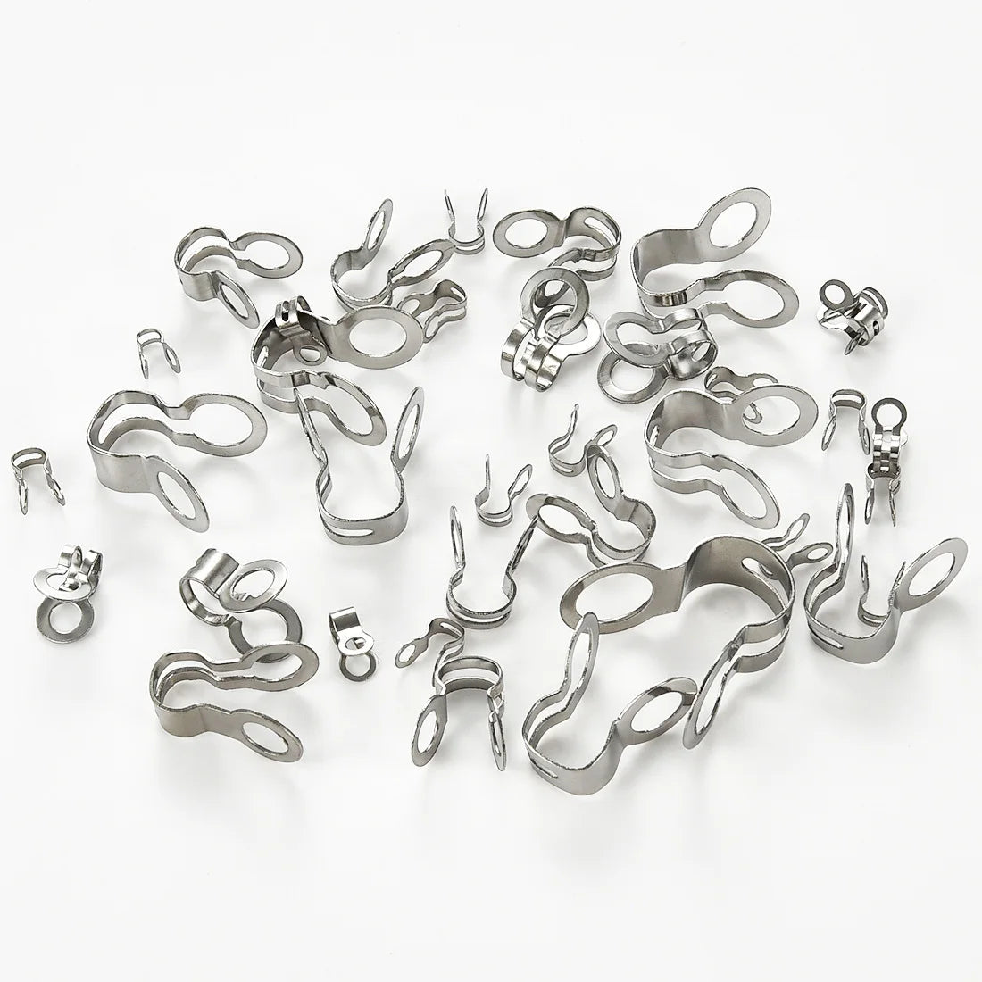 30Pcs Stainless Steel Ball Chain Connector Clasps Fit for 2.0/2.4/3.2/4/5/6/8MM Ball Chain End Cap Knot Cover For Jewelry Making