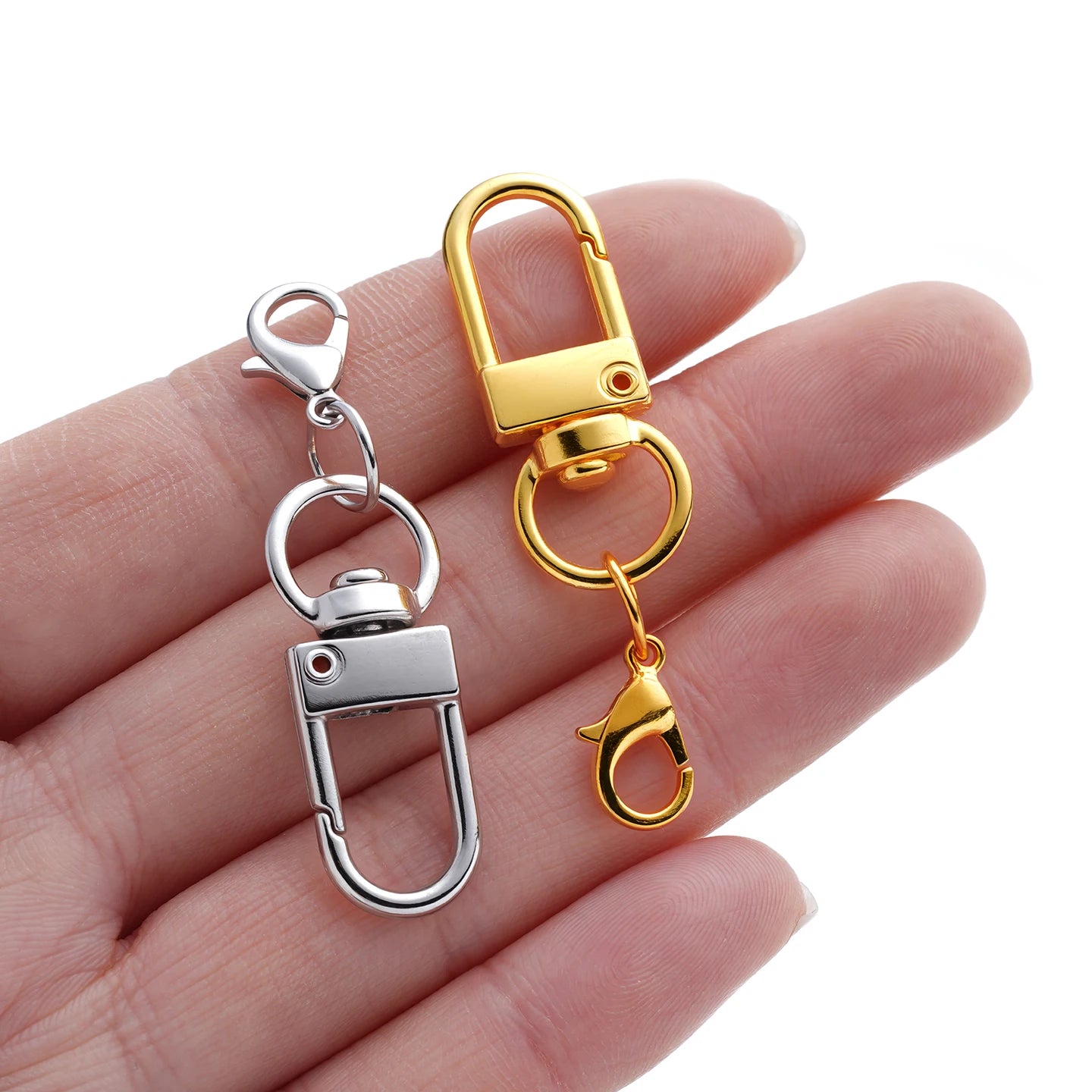 5/10Pcs Alloy Snap Lobster Clasp Hooks with Lobster Clasps Connectors Findings for DIY Key Chain Bags Pendants Supplies