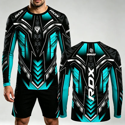 Long-Sleeve Compression Shirt for MMA Boxing Training, Quick-Dry & Breathable Fight Gear