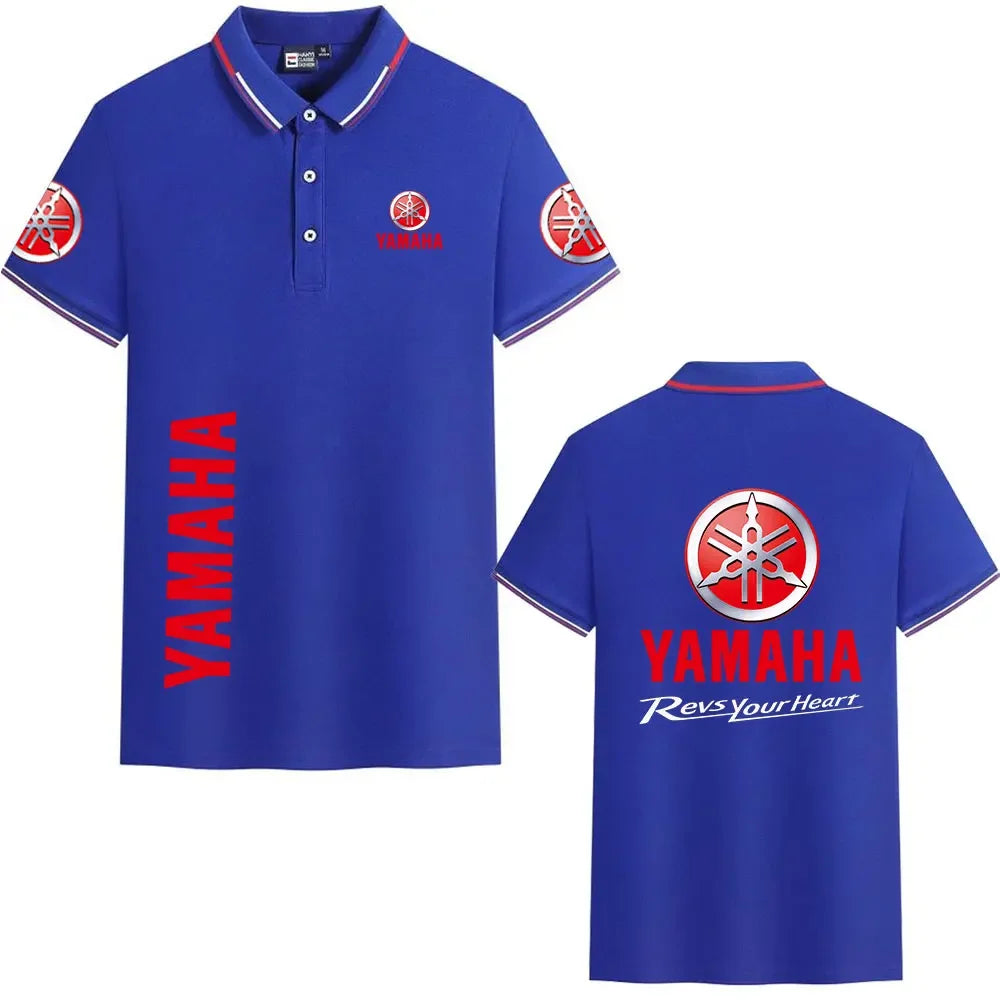 motorcycle Racing collared Yamaha POLO shirt cycling suit for men and women summer top short-sleeved T-shirt motogp fan clothing