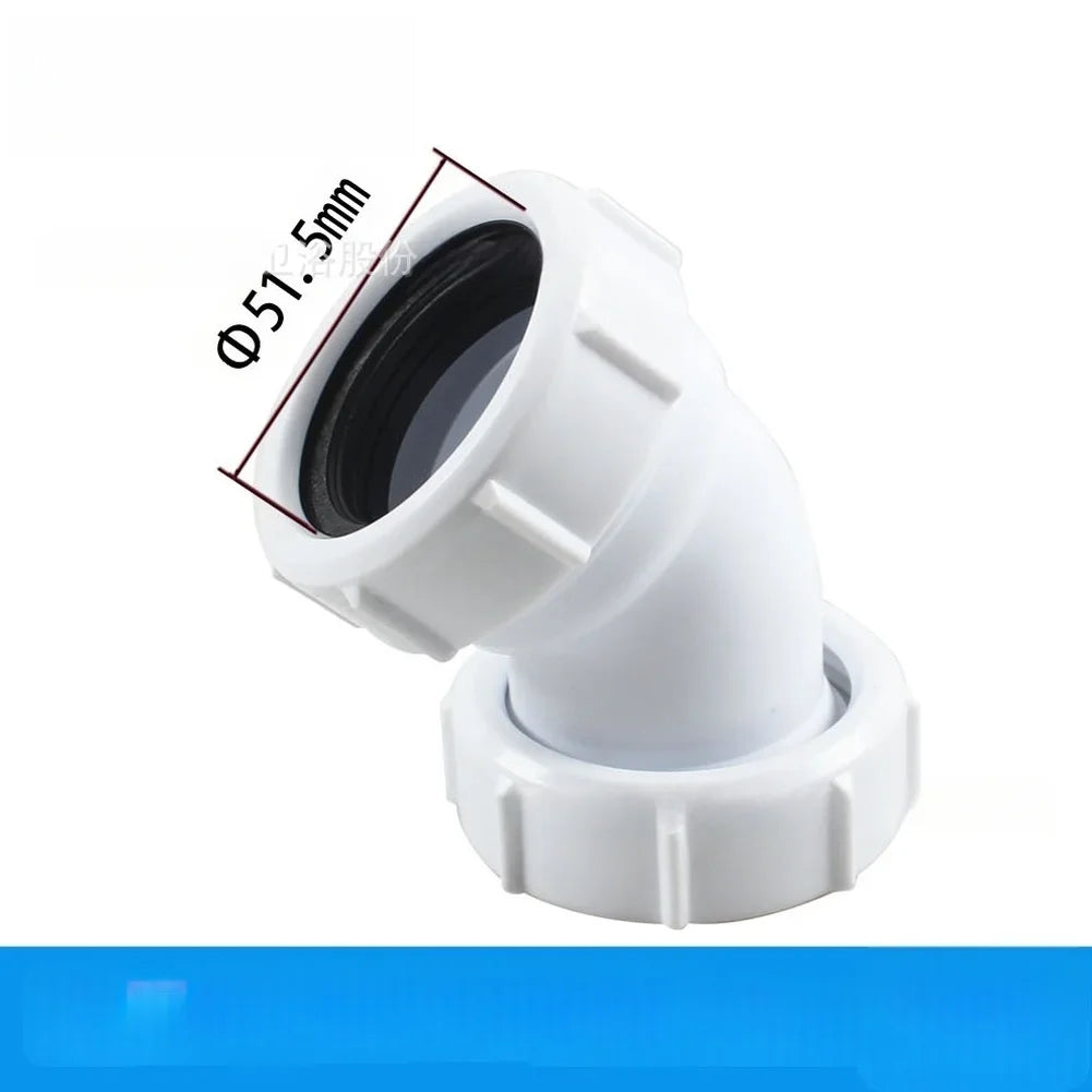 1pc Shower Pipe Connector Curve Elbow 45Degree Angled 40mm Quick Connection Elbow Shower Angle Controller For Shower Plumbing