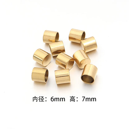 10-20pcs/lot 2-10mm Stainless Steel Leather Cord Clasp Crimp End Caps For Necklace Bracelet Connectors Jewelry Making Supplies