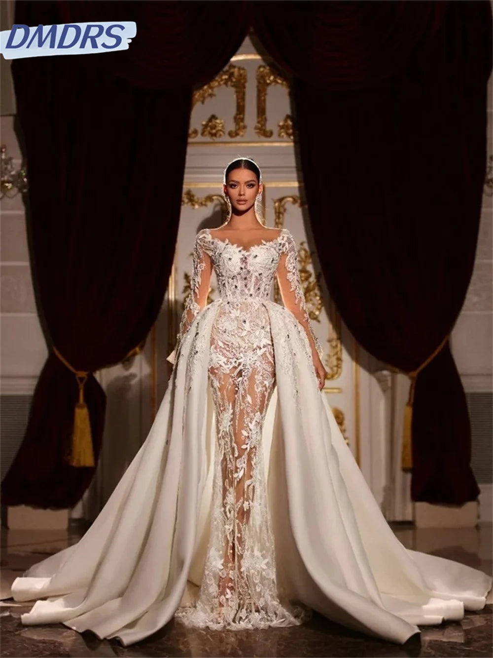 Sexy Lace Wedding Dresses 2026 Classic Long Sleeve Bridal Gown Elegant Mermaid Floor-Length Party Vestidos De Novia
