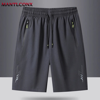 Summer Men's Shorts Cool Sportswear Running Sport Shorts Casual Bottoms Gym Fitness Training Jogging Short Pants Men Black Gray
