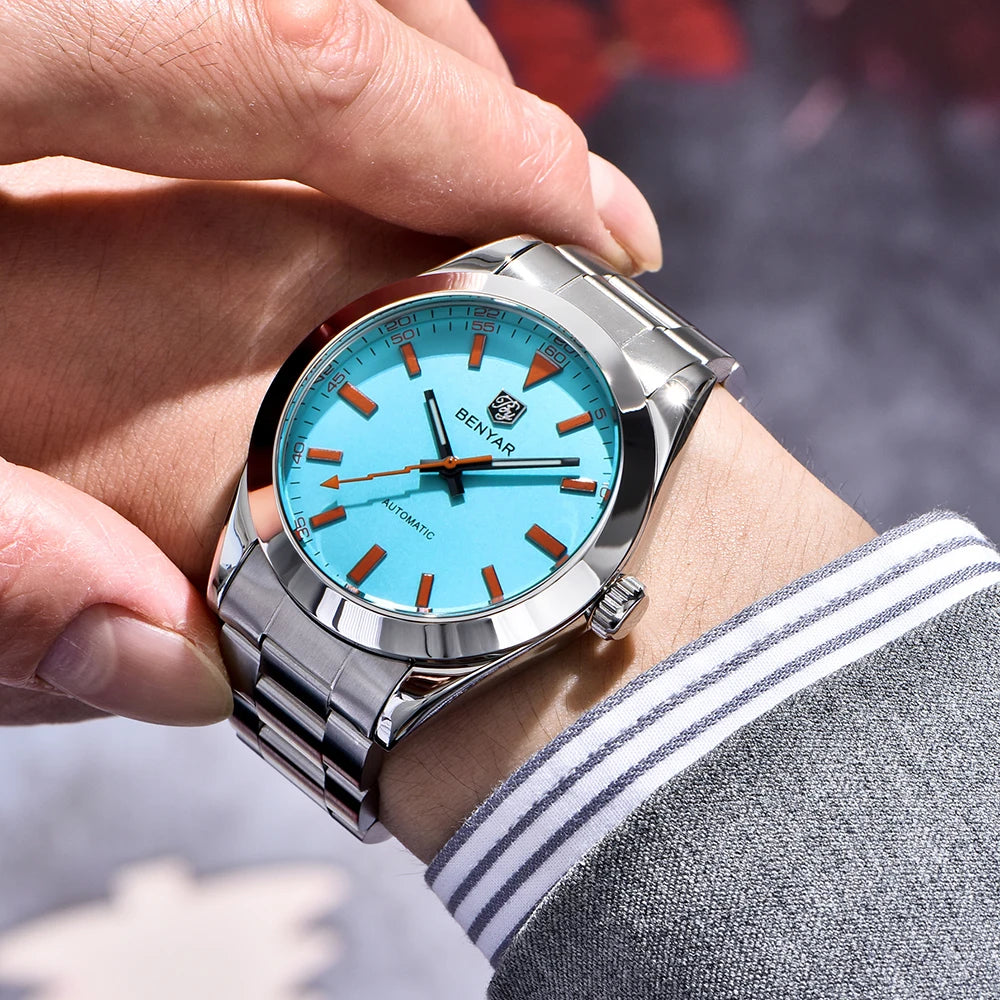 2026 New BENYAR Men's Watches Top Luxury Automatic Watch For Men Mechanical Wristwatch Stainless Steel Waterproof Luminous Gift