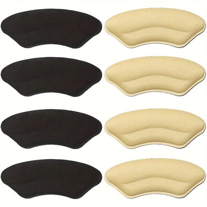 8-Pack Heel Pads for Too Big Shoes Self-Adhesive Heel Protectors Heel Inserts Improve Shoe Fit And Comfort Prevent Heel Slippage