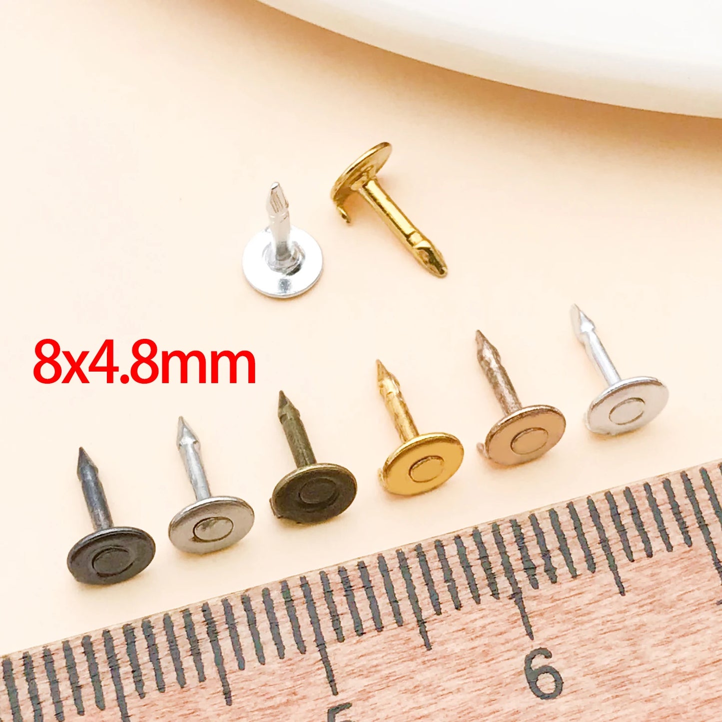 50pcs 8mm 11mm Pin+ Back Stabbing Brooch Pin Settings Flat Base Brooch Pins Butterfly Clasp DIY Jewelry Making Accessories