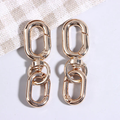 2Pcs Swivel Clasp Clip Double Head Metal Lobster Claw Clasps For Keychain Making DIY Crafts Accessories