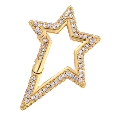 Juya 18K Gold Plated 26 Alphabet Letters Pendant Fasteners Bolt Carabiner Clasps For DIY Women Mesh Chains Name Jewelry Making