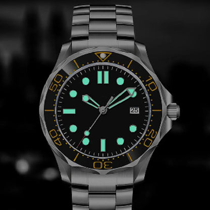 Custom Logo nh35 Watch 41mm Sapphire sterile Dial Men's Watches Ceramic Bezel Luminous 10Bars Automatic Mechanical Wristwatch