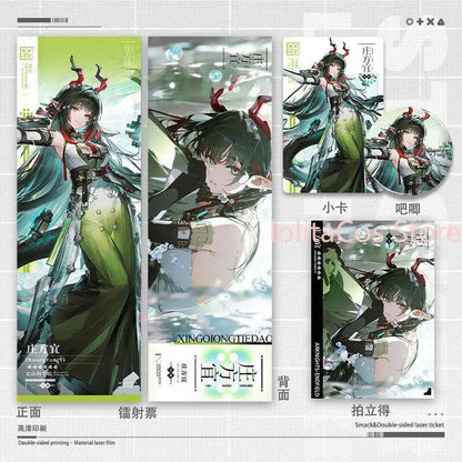 Arknights:Endfield Zhuang Fangyi 58mm Tin Badge Anime Laser Ticket Little Paper Card Polaroid Style Card Gift Doujin Goods