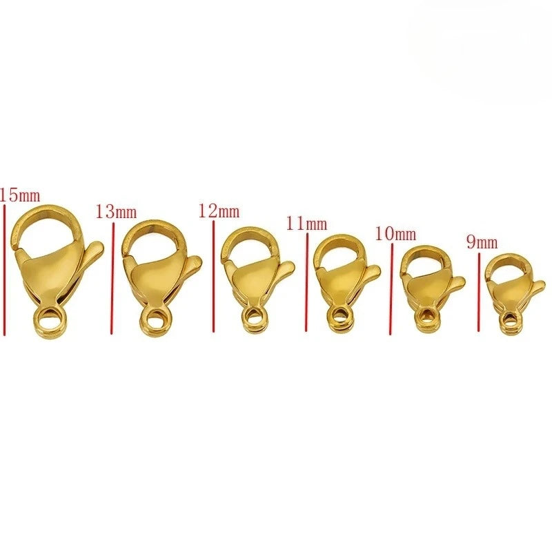 20pcs Stainless Steel Lobster Clasps With Jump Rings Connectors Clasp for Bracelet Necklace DIY Jewellery Making Supplies