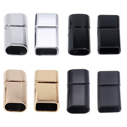5Pcs Alloy Magnetic Clasps Round Square Corners Leather Cord End Clasp Connectors For DIY Jewelry Making Bracelet Accessories