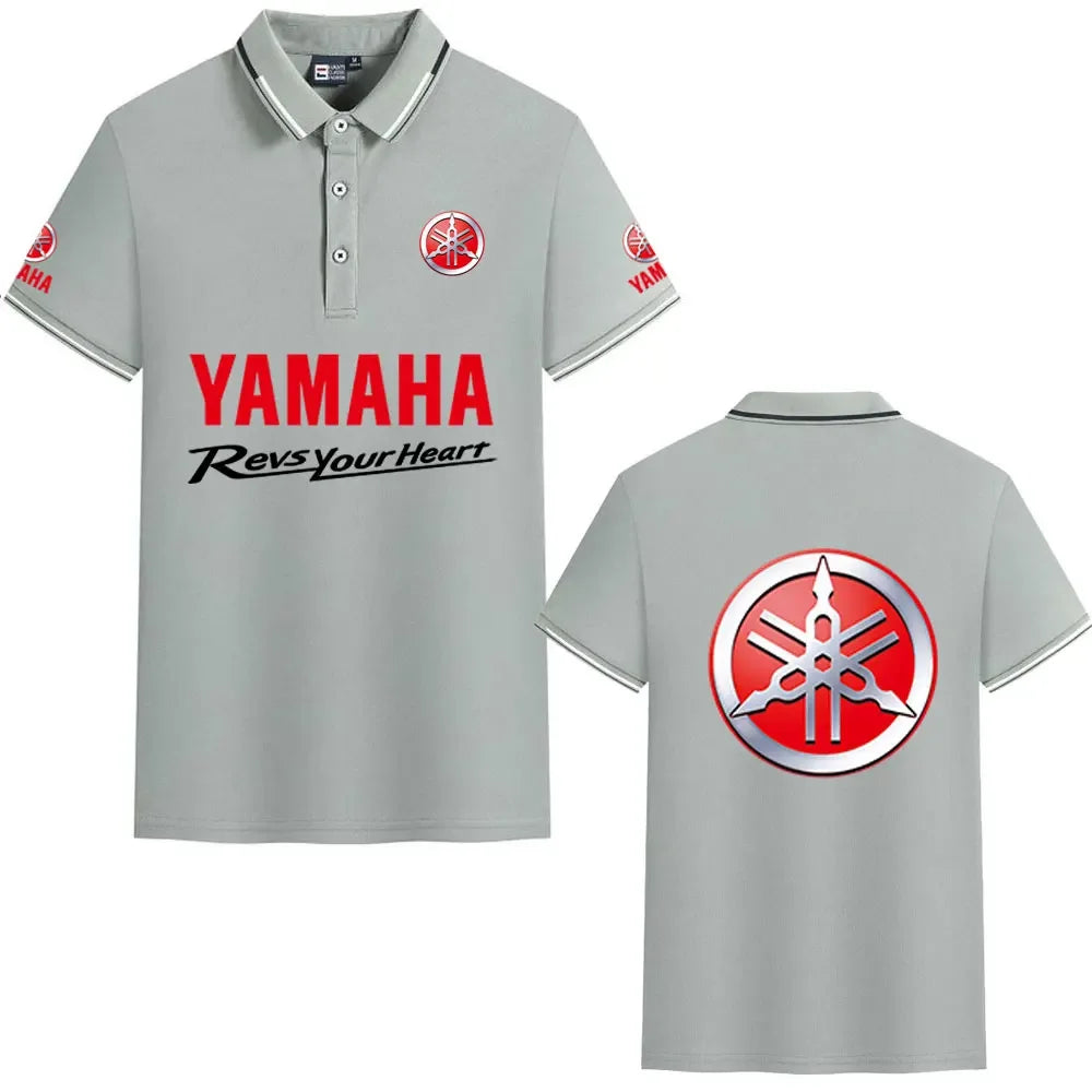 motorcycle Racing collared Yamaha POLO shirt cycling suit for men and women summer top short-sleeved T-shirt motogp fan clothing