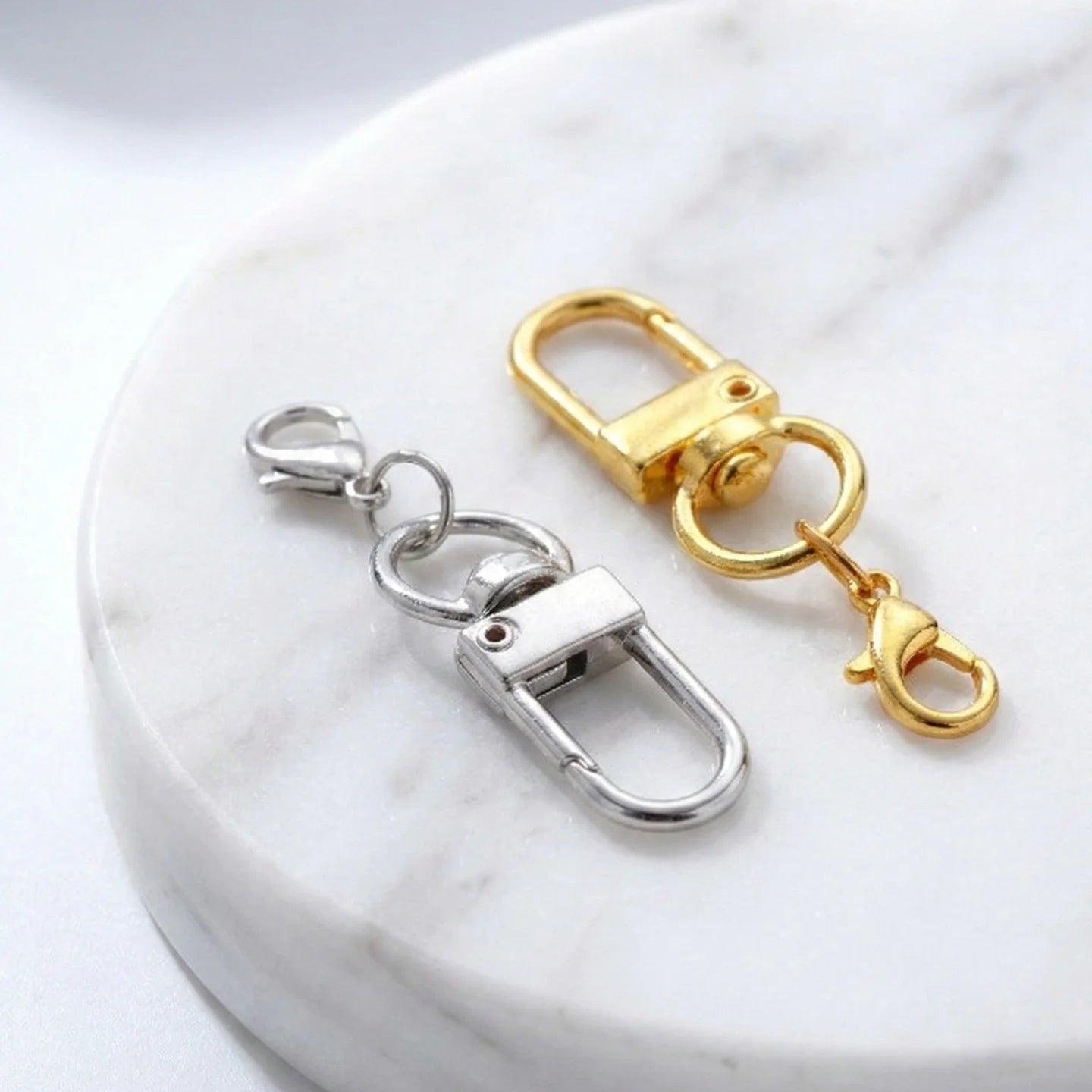 5/10Pcs Alloy Snap Lobster Clasp Hooks with Lobster Clasps Connectors Findings for DIY Key Chain Bags Pendants Supplies