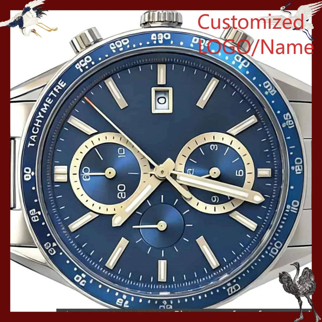 Customized Watches 43mm Men's Watch, 904L Steel, Quartz Movement