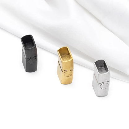 10Pcs 316L Stainless Steel Clasps Hole 12x6mm 12x4mm for Leather Bracelets Clasp Magnet DIY Bracelet Jewelry Making Accessories