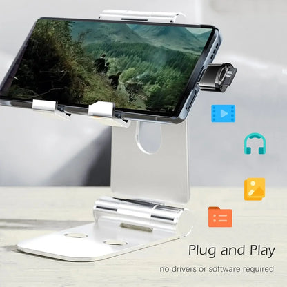 Mini Type-C to SD Micro SD TF Card Reader Memory Card, Suitable for Samsung Huawei Xiaomi, Aluminum Alloy Card Reader