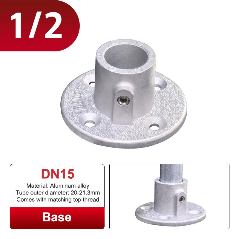 Aluminum Alloy Connector Elbow Tee Base Flat Three-dimensional Fitting Connection Fastener 20/25mm Steel Tube Shelf Parts