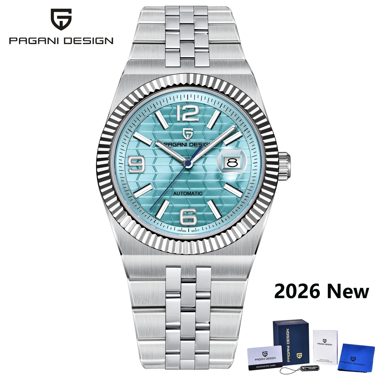 PAGANI DESIGN 2026 New Men's Watches Rose Gold Luxury Automatic Watch For Men MIYOTA 8215 Mechanical Wristwatch Sapphire crystal