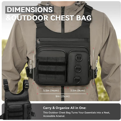 Chest Bag - Lightweight and High-Capacity Vest Bag, Suitable for Daily Carrying (Mobile Phone, Tablet, Wallet)