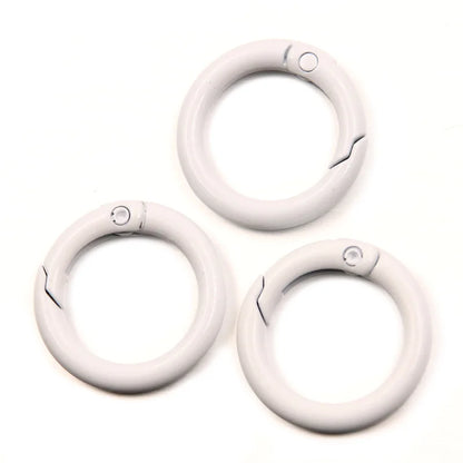 5-20pcs Colorful Spring O Rings Round Carabiner Key Ring Trigger Snap Buckle Keychain DIY Jewelry Making Bag Charm Accessories