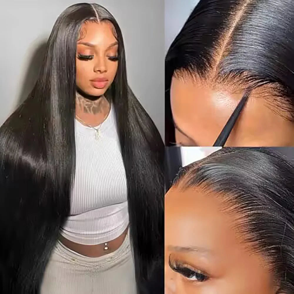 18-46 Inch Straight Human Hair Wigs 13x4 13x6 HD Lace Frontal Wigs For Women Glueless Bone Straight Lace Front Human Hair Wigs HD Lace Frontal Human Hair Wigs Straight 360 Lace Frontal Wig