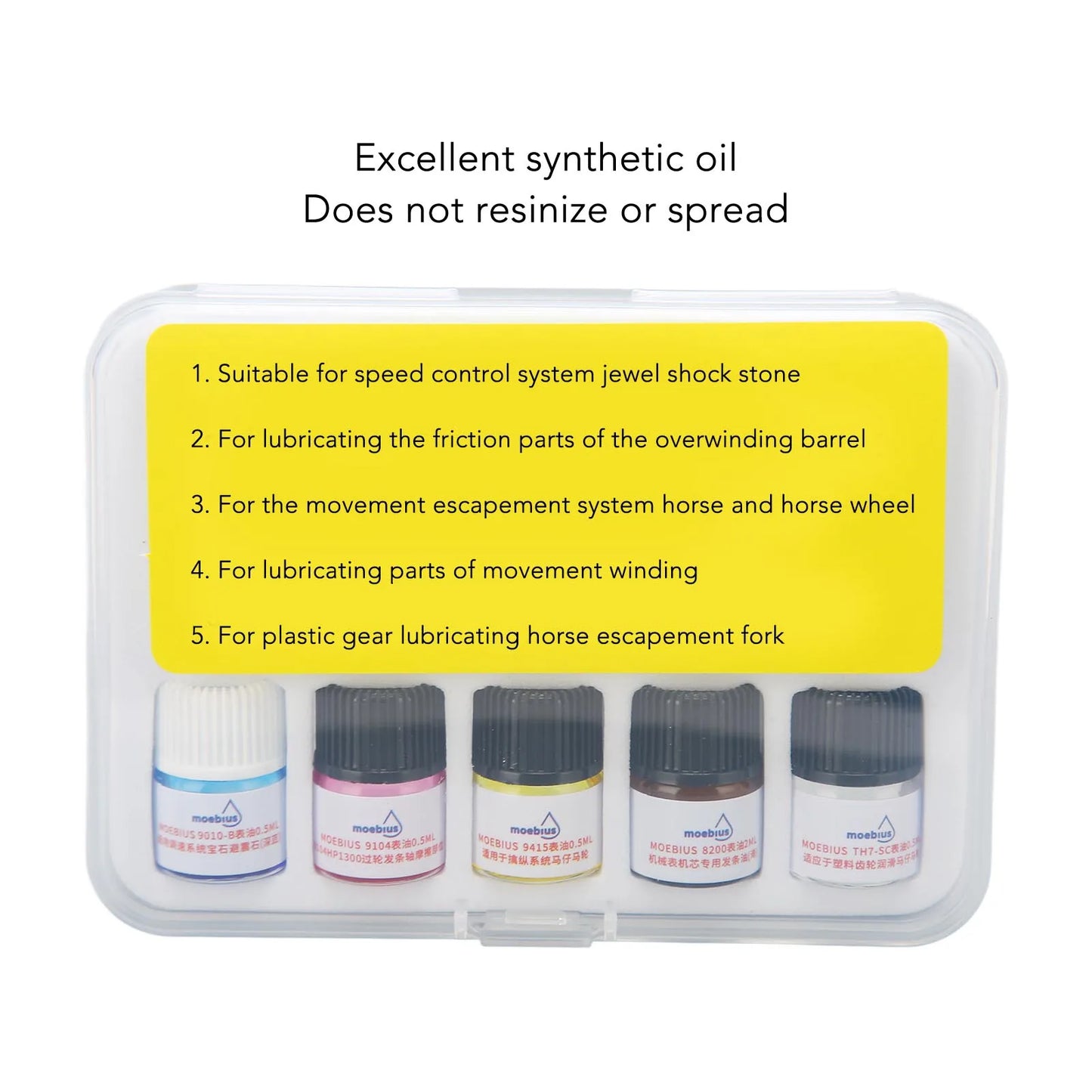 5pcs Watch Synthetic Lubricating Oil Smooth Watch Repair Maintaining Tool for Watchmaker Watch Workers Watch Oil Set