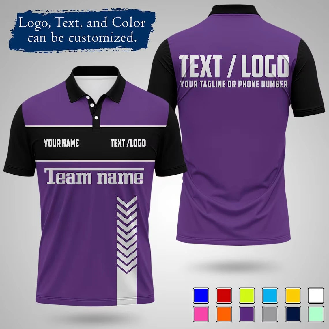 Personalized Sports Polo Shirt Custom Name And Logo Printed Quick Drying Short Sleeve Jersey For Team Uniform Outdoor Activities