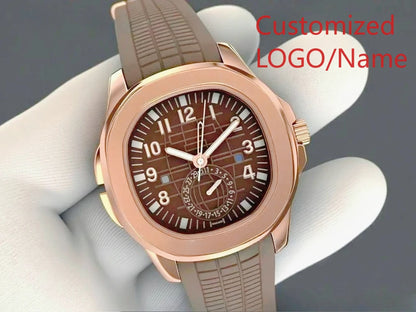A11 Store Customized Watch 40mm Men's Sport Watch Automatic Mechanical Watches 904L Stainless Steel Black Blue Rubber