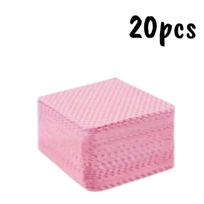 20/600pcs Lint-Free Gel Nail Wipes Aluminum-Free Cleansing Tissues Nail Polish Remover Pads for NaiArt Beauty Nail Cleaning Care