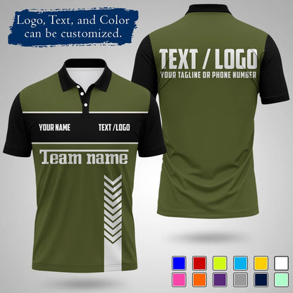 Personalized Sports Polo Shirt Custom Name And Logo Printed Quick Drying Short Sleeve Jersey For Team Uniform Outdoor Activities