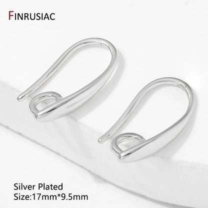 14K Gold Plated Brass Smooth Earring Hook Ear Wire For Earring Making Supplies,DIY Jewelry Making Findings Accessories