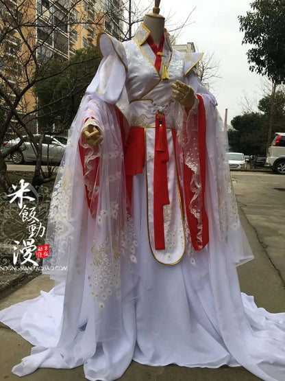 Officials Bless Prince Yue Heavenly Shen Cos Clothing Xie Lian Cosplay Red White Style Ancient Cosplay Costume Hanfu Halloween