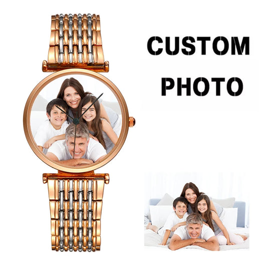 Women Watch Custom Dial Photo Image Alloy Watch Make Your Own Logo