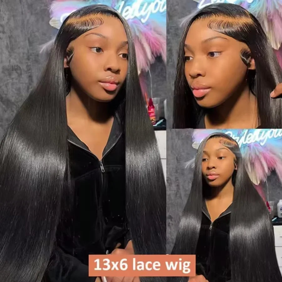 18-46 Inch Straight Human Hair Wigs 13x4 13x6 HD Lace Frontal Wigs For Women Glueless Bone Straight Lace Front Human Hair Wigs HD Lace Frontal Human Hair Wigs Straight 360 Lace Frontal Wig