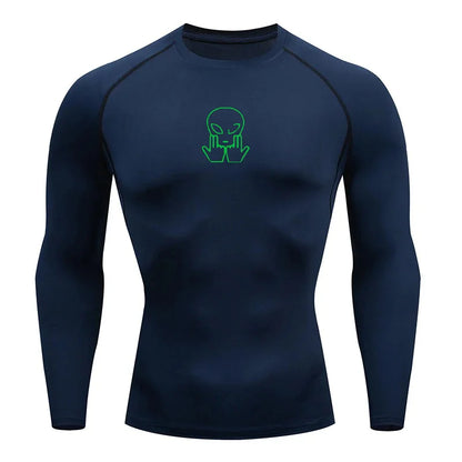 Men's Tight T-Shirt Running Compression Compression T Shirt Gym Fitness Jogging Long Sleeve Male Casual Shirt Tops