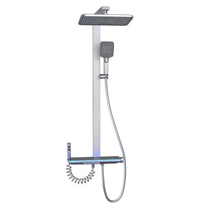 Supercharged Digital Display Bath Heater Shower Head Set Top Spray Complete Bathroom Faucets with Constant Temperature Feature