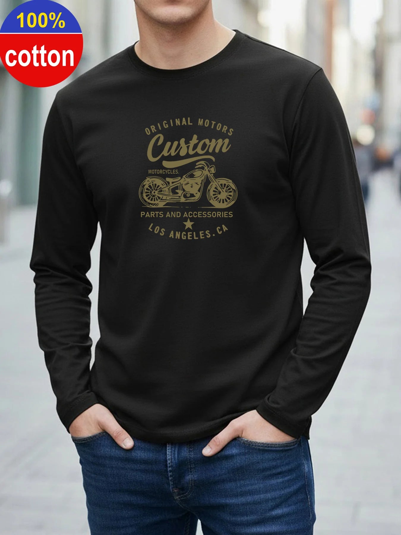 Men's Long Sleeve Casual Versatile T-Shirt Top