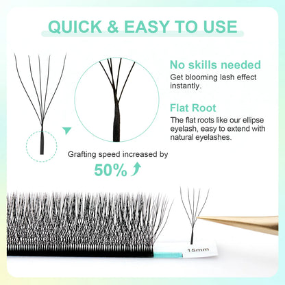 NAGARAKU Ship From the United States 10 Cases 5D W Shape Eyelashes Fast Free Delivery in 2-5 days by USPS Express