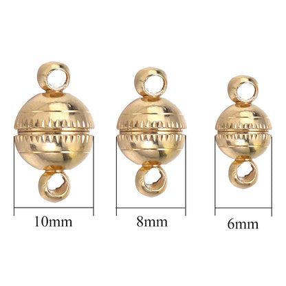 5pcs/lot Copper Strong Magnetic Clasps Round End Clasp Connectors For Jewelry Making DIY Handmade Bracelet Necklaces Accessories