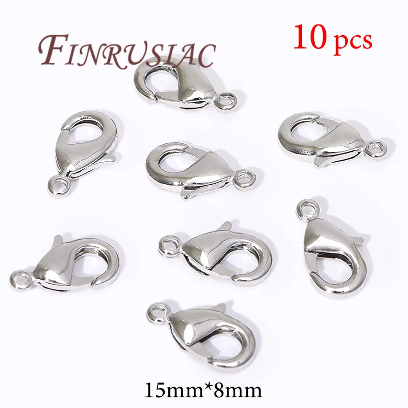 18K Gold Plated Lobster Clasps For Bracelets,Spring Clasps For Jewelry,DIY Jewelry Making Supplies,Connectors Clasp Accessories