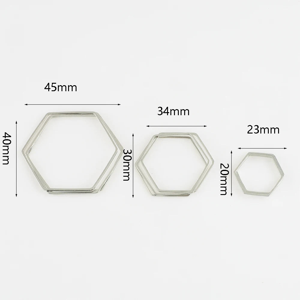 20Pcs Gold Silver Hollow Frame Bezel Charms Pendants Geometric Connectors for Jewelry Making Suppliers Diy Earings Accessories
