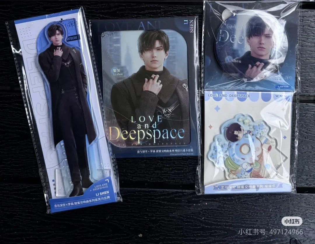 Official LAWSON X Love and Deepspace Collaboration Merchandise Badge Bookmark Acrylic Stand Postcard Transparent Card in Stock